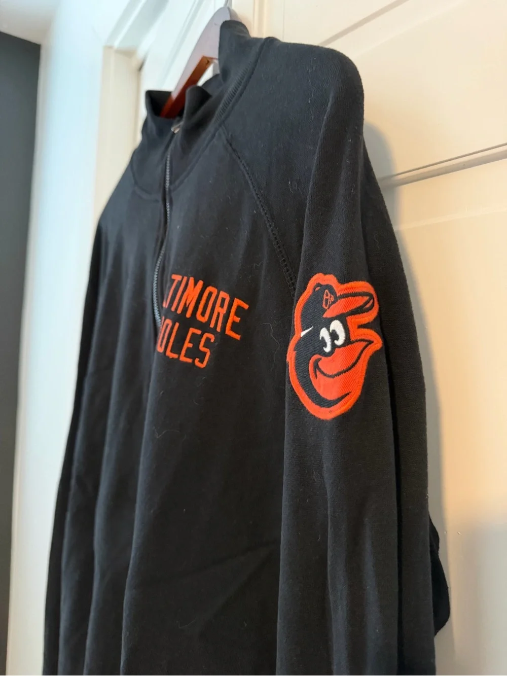New With Tags 47 Men's Baltimore Orioles Black Quarter-Zip Pullover - Picture 6 of 8